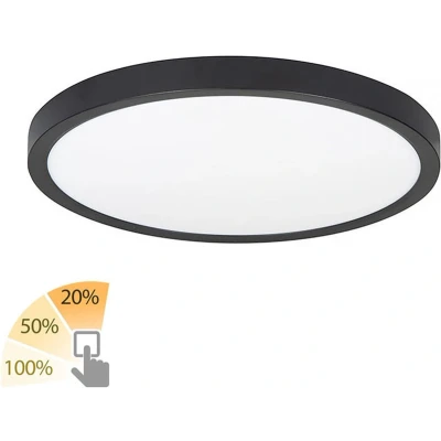 Afbeelding van Highlight Plafondlamp Piatto Zwart Ø 30,5 cm incl. Bewegingssensor