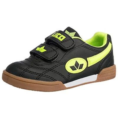 Image de Lico Bernie V Mixte enfant Chaussures Multisport Indoor, Noir Schwarz Lemon Lemon, 40 EU