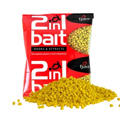 Afbeelding van Fjuka 2 In 1 Bait Hook &amp; Attracts Micro Pellets 3mm (200gr) Maat : Yellow
