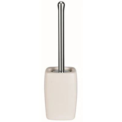 Afbeelding van Spirella Toiletborstel met houder, aardewerk, wit
