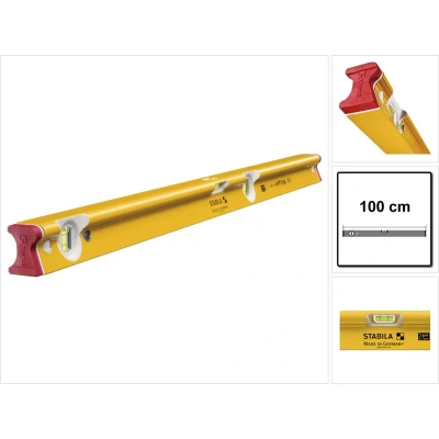Afbeelding van Stabila Type R 300 18373 Metalen waterpas 100 cm 0.5 mm/m