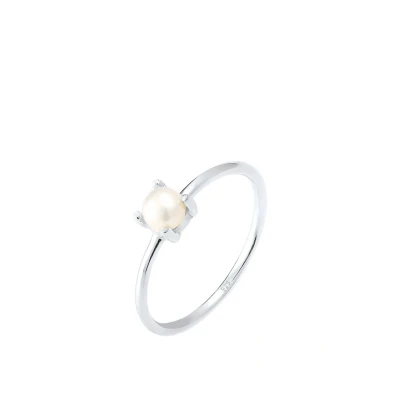 Afbeelding van Elli SÜSSWASSERPERLE Filigran Ring, Dames, Maat: 54, Silber
