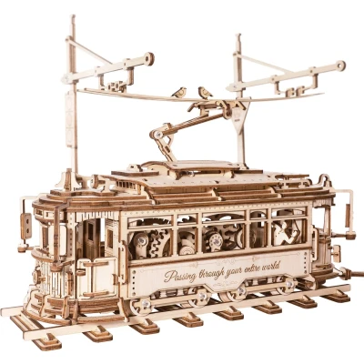 Afbeelding van Robotime Classic City Tram LK801 3D houten puzzel Miniatuur Bouwpakket DIY Knutselen