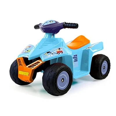 Afbeelding van FEBER Quad Racy Bluey 6 V, elektrische auto voor jongens en meisjes van 18 maanden tot 3 jaar, met gaspedaal, grote wielen stabiliteit, 40 minuten batterij, oplader inbegrepen, beroemd