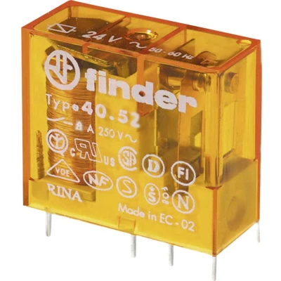 Afbeelding van Finder 40.52.8.024.5000 Printrelais 24 V/AC 8 A 2x wisselcontact 1 stuk(s)