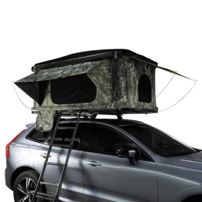 Afbeelding van Autodaktent Groot Hard Shell Box Gasondersteund Pop up Stapelbed 2 3 Personen 3000mm Waterdicht Kamperen Telescopische Ladder 5,5 cm Dik Matras Bootzakken Anti condensatie GRATIS Zonnelamp Camouflage