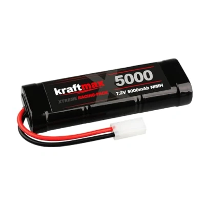 Afbeelding van Kraftmax Krachtige RC accu met Tamiya stekker 7,2 V 5000 mAh NiMH Inline Racing Pack L2x3