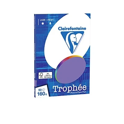 Afbeelding van Clairefontaine Trophée Paars Kopieerpapier A4 160 gram 50 vellen