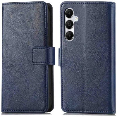 Afbeelding van iMoshion Hoesje Geschikt voor Samsung Galaxy A55 Met Pasjeshouder Luxe Bookcase Donkerblauw