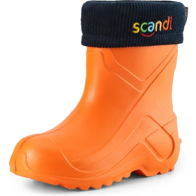 Afbeelding van Ladeheid Kinder Regenlaarzen Gevoerd en Waterdicht Vederlicht EVA LA LMG 763 Scandi Oranje151c/Marineblauw 33