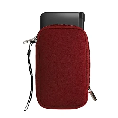 Afbeelding van kwmobile Carrying Case Compatible with Nintendo 3DS XL Neoprene Console Pouch Zipper Bordeaux
