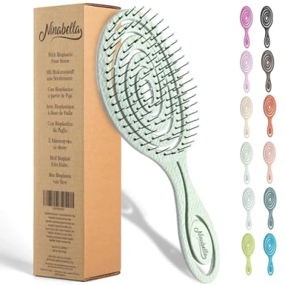 Image de Ninabella Brosse Demelante Cheveux a Femme Homme Enfant Fille Garcon pour Bouclés Lisses Crepus à Anti Noeuds Boucles ne Tire pas