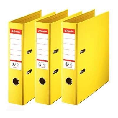 Afbeelding van Esselte, N1 Power, verpakking met 3 ordners, geel, rug 75 mm, A4, PP, 624272