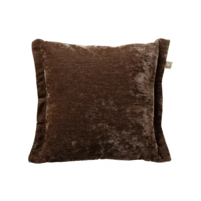 Afbeelding van Dutch Decor LEWIS Sierkussen 45x45 cm fluweel met sierrand Chocolate Martini donkerbruin