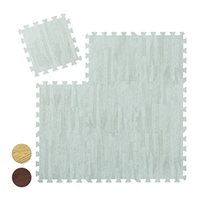 Afbeelding van Relaxdays vloerbeschermer puzzelmat beschermmat fitness sportmat puzzel mat 9 stuks wit