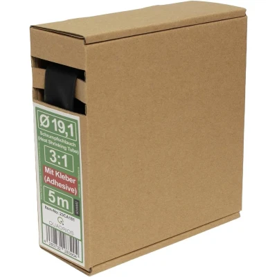 Afbeelding van Quadrios 23CA181 Krimpkous met lijm Zwart 19.1 mm Krimpverhouding:3:1 5 m