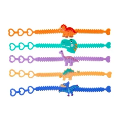 Afbeelding van LG Imports Armband Dinosaurus Kleur, set van 12st.