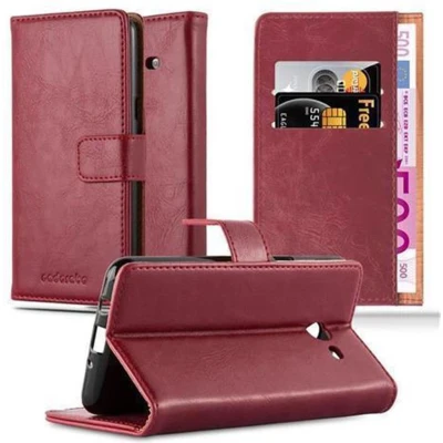 Afbeelding van Cadorabo Hoesje geschikt voor Samsung Galaxy J5 2017 US Version in WIJN ROOD Beschermhoes met magnetische sluiting, standfunctie en kaartvakje Book Case Cover Etui
