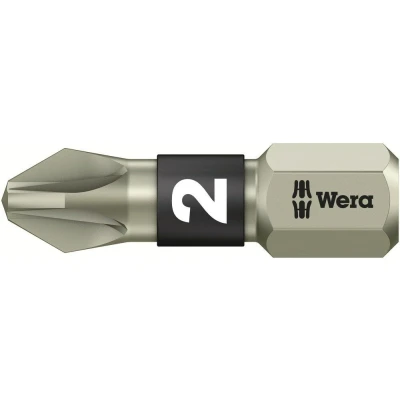 Afbeelding van Wera 1/4&quot; rvs pozidrive bit pz2x25mm