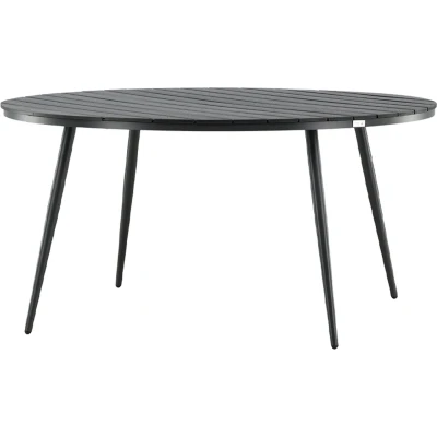Afbeelding van Nest outdoor Aaron tuintafel polywood zwart Ø150 cm