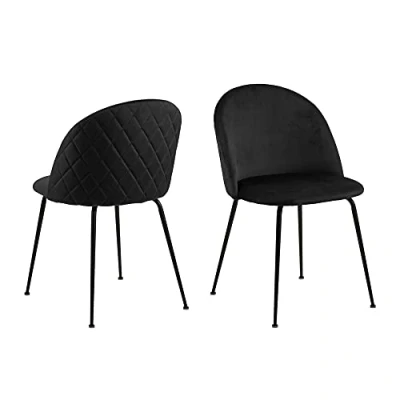 Afbeelding van Eetkamerstoel Lundra Zwart Dublin Giga Living Set van 2