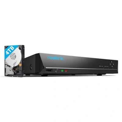 Afbeelding van Reolink PoE NVR 16CH CCTV Camera Systeem Netwerk Videorecorder met 4TB Harde Schijf Ondersteunt 8MP 5MP 4MP Beveiligingscamera voor 24x7 opname, RLN16 410