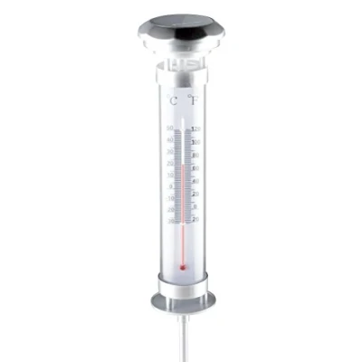 Afbeelding van Solar tuinlamp thermometer