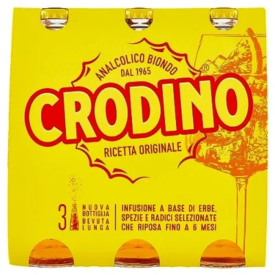 Afbeelding van San pellegrino Crodino 24 stuks alcoholvrije aperitieven 175 ml + Italiaanse gourmet polpa 400 g