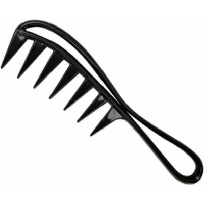 Afbeelding van *** Shark kam Brede Grove Kapper Haarkam Zwart van Heble®