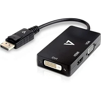 Afbeelding van Adapter Mini DisplayPort naar VGA/DVI/HDMI V7 V7DP VGADVIHDMI 1E Zwart