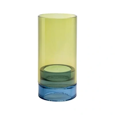 Afbeelding van Remember Kaarsenhouder Lys Tweedelig 19,3 cm Lime Glas Multicolor