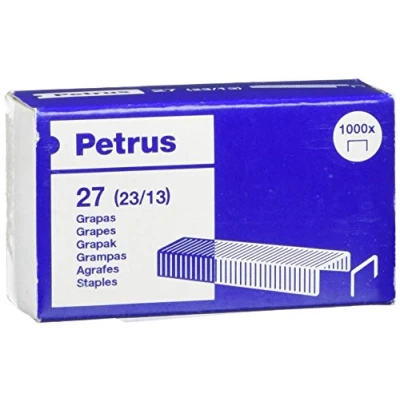 Afbeelding van Nietjes Petrus n 27 (23/13) koper voor nietmachine 1600 doos met 1000 stuks