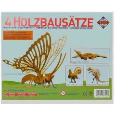 Afbeelding van Pebaro Houten Bouwset Dieren