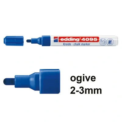 Image de edding 4095 window marker, pointe ogive, bleu
