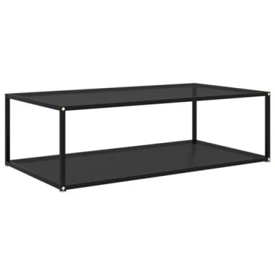 Afbeelding van vidaXL Salontafel 120x60x35 cm gehard glas zwart