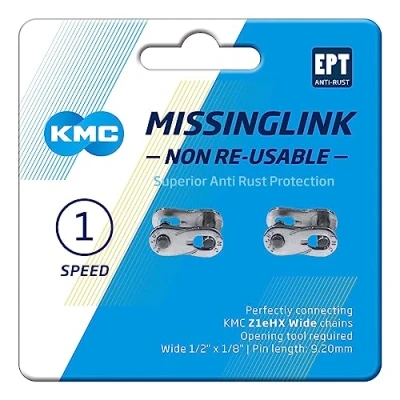 Afbeelding van Kmc Verbindingsschakel Z1ehx Breed 1/2 X 1/8 Zilver 2 Stuks