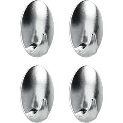Afbeelding van Metaltex Plakhaken 4 Stuks Verchroomd