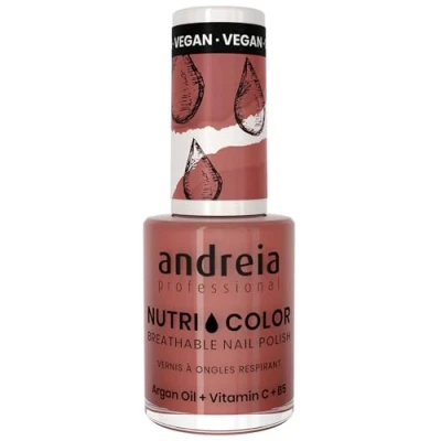 Afbeelding van Andreia Professional NutriColor Nagellak, veganistisch, ademend, NC9 roze, 10,5 ml