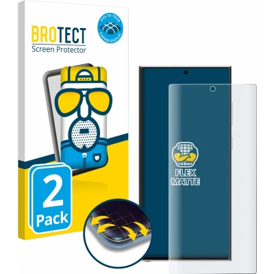 Afbeelding van BROTECT Screenprotector voor Samsung Galaxy S23 Ultra Enterprise Edition Folie Beschermfolie matte volledig dekking (2 Stuks)