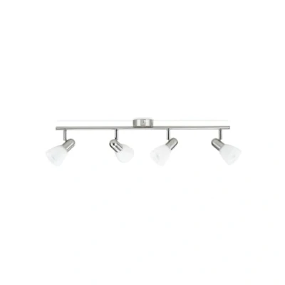 Afbeelding van Philips Burlap lamp met draaibare spots, zonder lampen, 4 x 40 W, nikkel afwerking