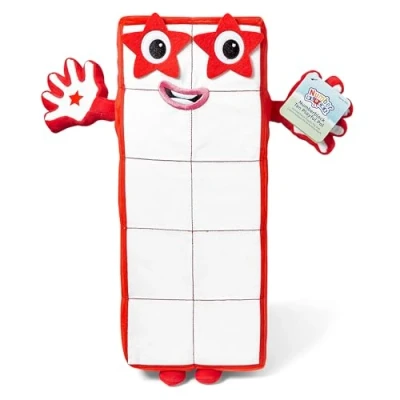 Afbeelding van Learning Resources Numberblock pluche speelgoed, tien speelmetgezel, originele collectie uit de tv serie, knuffelig en educatief grote maat, cadeau voor jongens meisjes, leeftijd