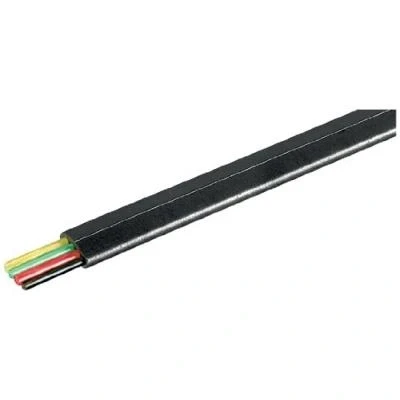 Image de Wentronic câble téléphonique plat 4 conducteurs bobine de 100 m noir