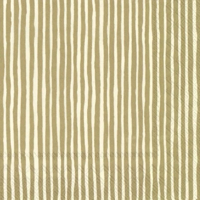 Afbeelding van Ihr 6058 Cocktail Servietten 25x25cm 20 Stuks Varvunraita Gold