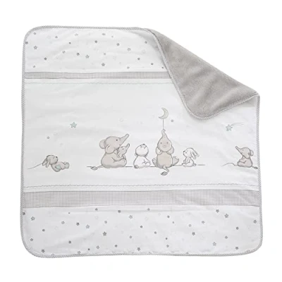 Afbeelding van roba Sternenzauber babydeken, ultrazacht, 80 x cm, pluizige fleece zijde + 100% katoen, olifantenmotief