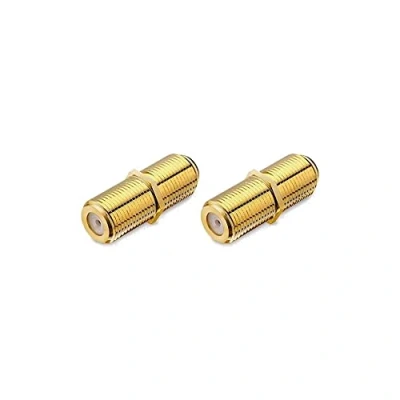 Afbeelding van conecto Set van 2 F vrouwelijke connector naar verlengadapter coaxkabel vergulde antennekabel