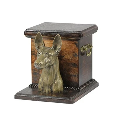 Afbeelding van Elegante urn hond voor hondenas met beeldje van Pharaoh Hound