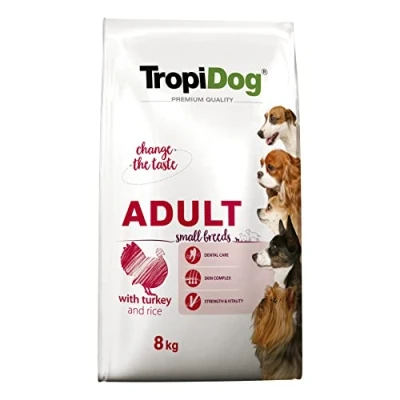 Afbeelding van 8kg Tropidog Premium Adult Small Kalkoen &amp; Rijst hondenvoer droog