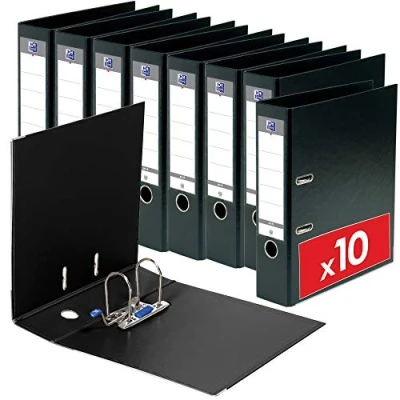 Afbeelding van Oxford Smart Pro+ ordner, voor ft A4, rug 8 cm, zwart 10 stuks