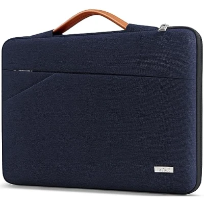 Image de TECOOL 14 Pouces Housse Ordinateur Portable Pochette PC Étanche pour HP Lenovo Dell Acer ASUS Chromebook Notebook, 15,3 MacBook Air M2 M3 M4(2023 2025), Bleu Foncé