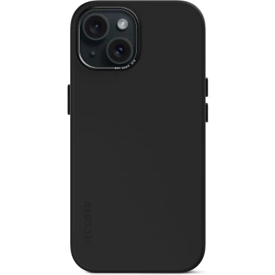 Afbeelding van DECODED Siliconen Hoesje voor iPhone 15 Plus Anti Bacterieel Geschikt MagSafe Graphine Zwart